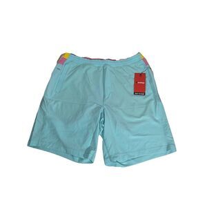 Bird‎ Dogs Light Blue Pink Yellow Built In Liner 9" Shorts Size Medium Long New